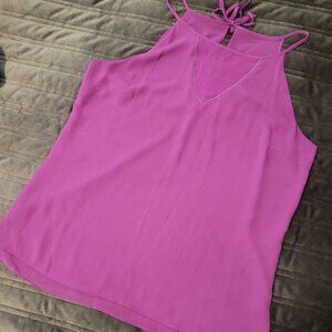 White House Black Market Fushcia Tank Top with Spaghetti Straps, Size M